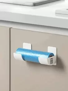 2/4 pezzi set portabuste adesivo e porta pellicola, organizer da parete per cucina per pellicola trasparente e sacchetti dell immondizia, soluzione multifunzionale senza foratura per armadi e frigorifero, salvaspazio per buste di plastica, pellicola e rotoli di carta, organizer versatile per cucina e bagno, porta pellicola e sacchi dell'immondizia senza foratura, adatto per compleanni, inaugurazione casa, Natale