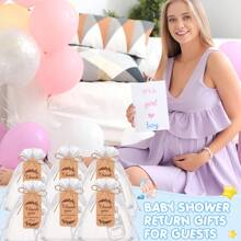 5 Sets Flaschen-Öffner-Geschenkset mit Bär-Flaschenöffner Dekorationen und Souvenirs, enthält 5 Flaschenöffner, 5 Organzabeutel und 5 Dankeskarten als Gastgeschenk, Geburtstags-Geschenk, Duscherparty Dekoration und Zubehör