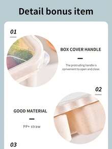 Hộp đựng cơm trưa cho người lớn, Hộp đựng đồ ăn nhẹ, 4 màu, Hộp đựng đồ ăn chuẩn bị bữa ăn 5 ngăn, Hộp đựng Bento bằng rơm lúa mì tái sử dụng, Hộp đựng cơm trưa, Hộp đựng đồ ăn chuẩn bị, Thích hợp cho trường học, công việc và du lịch - nhiều màu - Xem 8