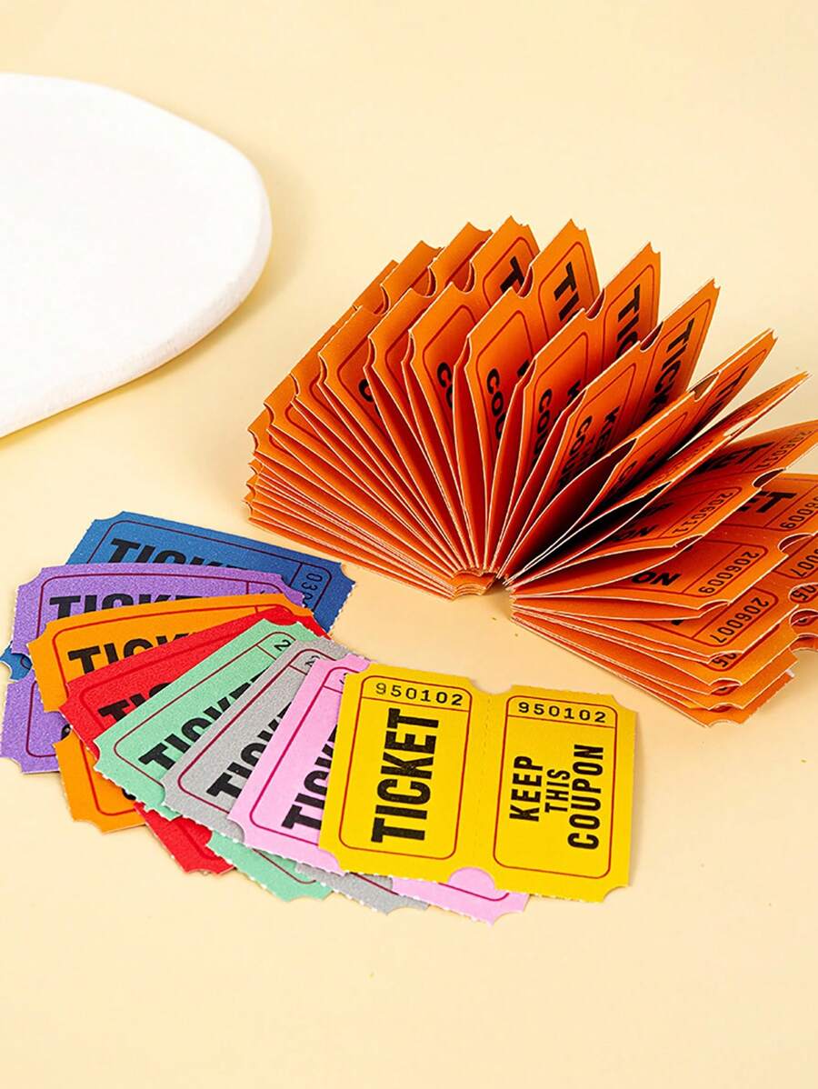 100pcs Raffle Tickets With Perforations And Consecutive Numbers - Ideal ...