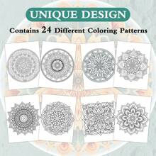 Professional Adult Coloring Book - Mystical Mandala Theme | 24 Pages Of Intricate Mandala Art Designs | 11.2x8.2 Inches | Premium Thick Paper | Ideal For Relaxation, Art Therapy, And Stress Relief | Perfect Christmas And Birthday Gift For Teens And Adults,Back To School,School Supplies