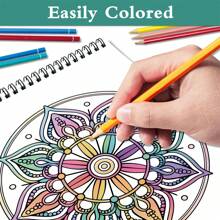 Professional Adult Coloring Book - Mystical Mandala Theme | 24 Pages Of Intricate Mandala Art Designs | 11.2x8.2 Inches | Premium Thick Paper | Ideal For Relaxation, Art Therapy, And Stress Relief | Perfect Christmas And Birthday Gift For Teens And Adults,Back To School,School Supplies