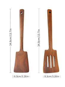 1 pieza Espátula de madera dedicada para sartén antiadherente, utensilio de cocina