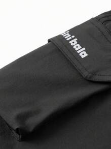 mini bala Boys' Three-Proof Warm Pants Waterproof, Oil-Resistant Winter Collection - Black - View 7