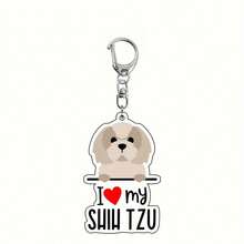 Acrylic Dog Breed Keychains - I Love My Dog Themed Key Rings - Animal Lovers Car Keychain With Assorted Breeds For Birthday Gifts And Bag Decoration - One Piece - Multicolor - View 27
