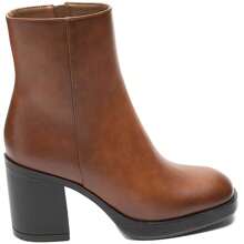 Women's Square Toe Ankle Boots - Zipper Design, Platform Sole, Comfortable And Stylish Autumn/Winter Style - Camel - View 5