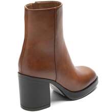 Women's Square Toe Ankle Boots - Zipper Design, Platform Sole, Comfortable And Stylish Autumn/Winter Style - Camel - View 7
