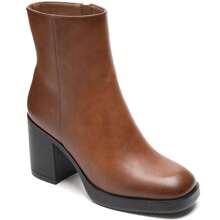 Women's Square Toe Ankle Boots - Zipper Design, Platform Sole, Comfortable And Stylish Autumn/Winter Style - Camel - View 4