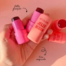 Jelly Blush Sp Colors Highlights Lips Cheeks, Natural, Gelatinous Texture, Beautiful Fun Portable - corazón 3 - Ver 2