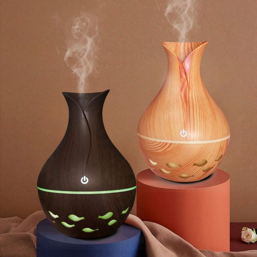 超静音大容量雾化加湿器，带 USB - 非常适合卧室和办公桌加湿器、家用卧室加湿器 - 彩色 - 查看 1