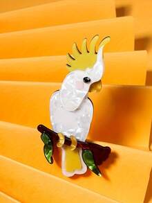 1 件亚克力鹦鹉头形时尚胸针 - 彩色 - 查看 3