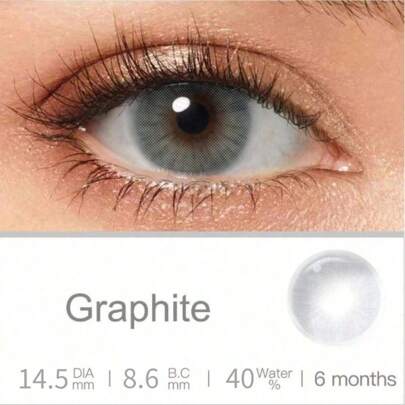 1pair Big Diameter Colored Contact Lenses, Natural Looking, Disposable, Recommended For Dating And Daily Wear, Half-Yearly Replacement Halloween Costume Cosplay