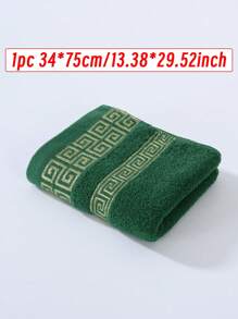 1 件 70*140 厘米超强吸水奢华经典提花毛巾，柔软面巾 - 时尚几何图案，易于护理，适合男士和女士沐浴毛巾，适用于美容院、酒店运动、家庭必需品、毛巾、皮肤护理 - 綠色 - 查看 11