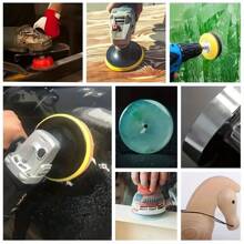 12/24片装 5英寸干湿两用砂纸片 - 粒度800-5000 - 带魔术贴植绒的轨道砂纸垫套装，适用于电动研磨机配件