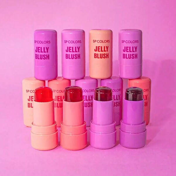 Jelly Blush Sp Colors realça lábios Bochechas, Natural, Textura Gelatinosa, linda divertida portátil Festa Junina