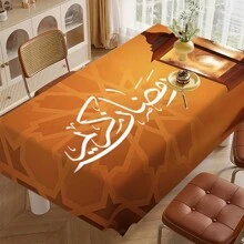 1 件斋月穆主题斋月灯印花矩形桌布、露台桌布、烧烤野餐垫、家庭厨房装饰斋月卡里姆、斋月穆、斋月装饰、斋月节日、斋月礼物