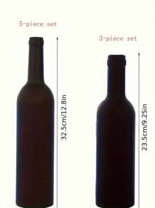 Set regalo da 5/3 pezzi di apribottiglie in acciaio inossidabile, adatto per bar, ristoranti, amanti del vino, feste di vacanza, per uso all'aperto, campeggio, regalo per il padre