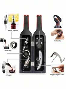 Set regalo da 5/3 pezzi di apribottiglie in acciaio inossidabile, adatto per bar, ristoranti, amanti del vino, feste di vacanza, per uso all'aperto, campeggio, regalo per il padre