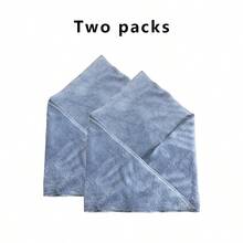 Bộ 2 khăn ăn nhung san hô, khăn lau ly rượu vang đỏ, thích hợp để vệ sinh hàng ngày - xanh xám - Xem 1