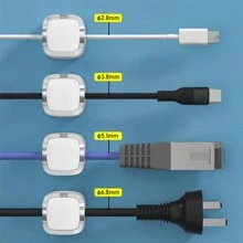 1/3/6 Gói Kẹp Cáp Từ Tính [Có Thể Điều Chỉnh Cáp Trơn] Giá Đỡ Dây, Quản Lý Cáp Đa Năng Dưới Bàn Cho Xe Hơi Và Đồ Dùng Văn Phòng, Giá Đỡ Dây Dính Giữ Đồ Tổ Chức Cho Điện Thoại Để Bàn Tại Nhà Và Văn Phòng Trên Xe Hơi Treo Tường Để Bàn Đầu Giường - Một cỡ - Xem 4