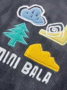 mini bala Boys' And Girls' Warm Two-In-One Cute Top 2024 Winter New Collection - Grey - View 7