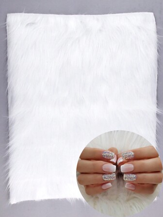 Vit Nail Art Fotobakgrund Tvättbar Nagelutrustning Manikyr Övning Handkudde Nagelmatta Vikbar Ta bild Handstödsdyna