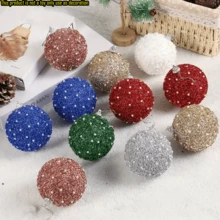 Bộ 12 quả bóng trang trí Giáng sinh sáng bóng, đồ trang trí treo ngày lễ nhiều màu, thích hợp để trang trí tiệc Giáng sinh, đồ trang trí cây thông Noel bằng nhựa chống vỡ, đồ trang trí nhà cửa và phòng ngủ - Nhiều màu - Xem 1