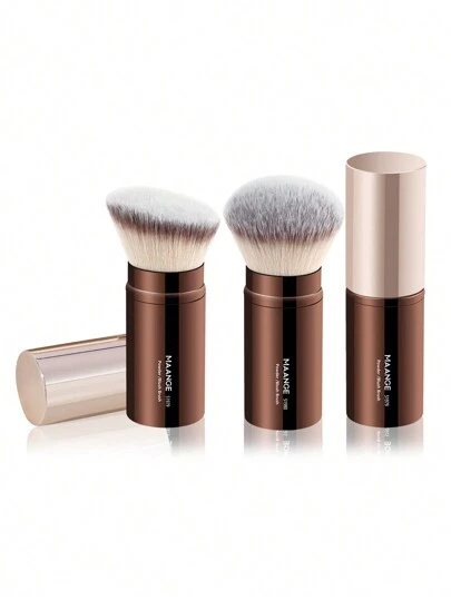 MAANGE 2支装专业面部可伸缩化妆刷套装，包含一支柔软的粉底刷、一支腮红刷和一支散粉刷，刷毛柔软，方便携带，是旅行的理想之选，也是送给女性和女孩的礼物。套装包含粉底刷、遮瑕刷、腮红刷、修容刷、古铜粉刷和散粉刷。