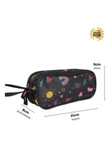 Double Waterproof Pencil Case With Rabisk Organizer - 黑色 - 查看 2