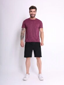 Men's Dry Fit Shirt Slim Fit Gym Fabric Cold Mesh Comfortable - 紫色 - View 5