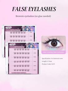 36/48 chiếc mỗi cụm mi cong hình chữ C, tự dính và không cần keo, mi dưới hình móng vuốt mèo nhỏ, phong cách hoạt hình, vẻ ngoài tự nhiên và xoăn, cảm giác mềm mại, bộ 3 sợi, thân siêu mịn và trong suốt, có thể tái sử dụng, chi tiết, hiệu ứng làm dài và to mắt, dùng cho trang điểm hàng ngày và khi đi làm - C - Xem 12