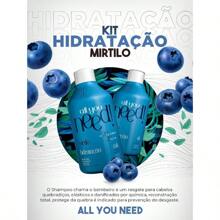 Mirai Blueberry Hair Hydration Kit Shampoo + Conditioning Mask 2 In 1 Treats Dry Hair - Mirai 藍莓套件 - 查看 2