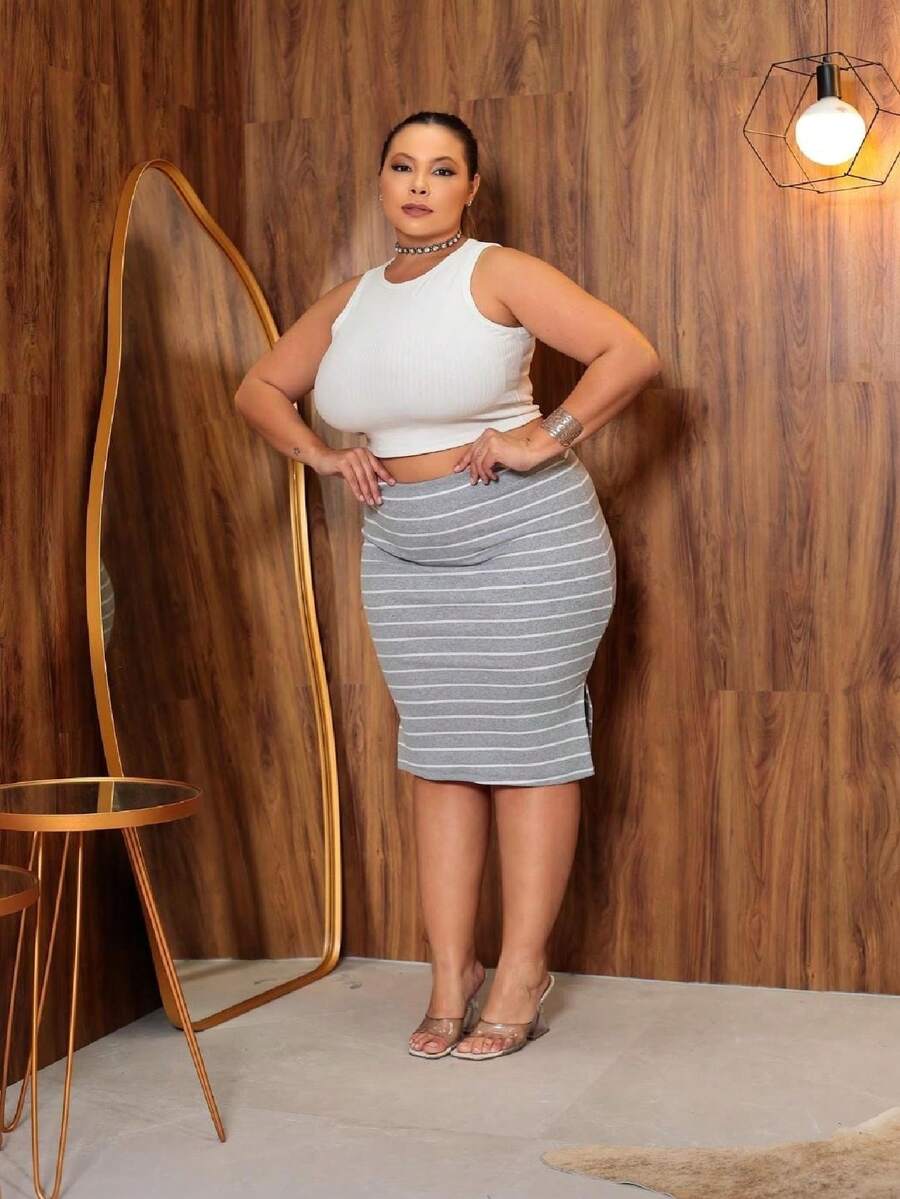 Basic Plus Size Set - Grey - View 1