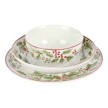 Juego De Vajilla Navideña Para 4 Personas 12piezas - Blanco - Ver 4