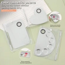 Stainless Steel Makeup Color Mixing Palette, Foundation, Gel Polish Color Mixing Palette, Makeup & Nail Art Tool Set,Brush Set,Makeup Brush Kit,Make Up Brush Set,Make Up Set Complete,Makeup Brush Set,Complete Makeup Kit,Brush Kit,Brushes Makeup Set,Makeup Gift Set,Set - Silver - View 2