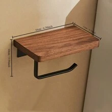 Bathroom Roll Paper Box, Tissue Paper Holder, Toilet Roll Paper Rack, Wall Mount Facial Tissue Box, Roll Towel Dispenser Bathroom Decor Fall Decor - Black - View 9
