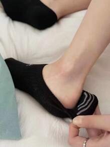 1/5 Pairs Of Women's Invisible Socks, Bow Personalized Pop Ankle Socks, Random Colors,Fashionable, Soft And Comfortable, Suitable For Home And Outdoor Wear, Suitable For All Seasons - Multicolor - View 5