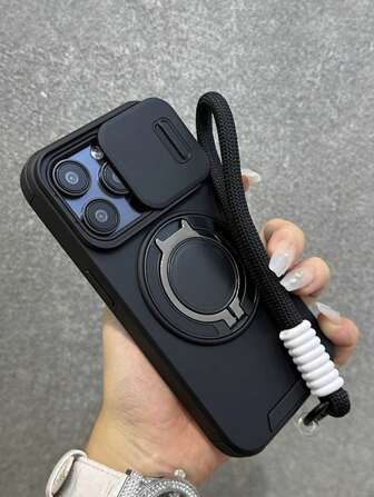 Lanyard Phone Charm New High-End Magnetic Detachable Phone Case With Stand, Compatible With IPhone 15/16 Pro Max/14 Pro, Includes Wrist Strap, Matte Finish, Suitable For Men And Women, IPhone 13/12/11/15 Plus, Popular Model Waterproof Shockproof Anti-Fall Scratch Resistant