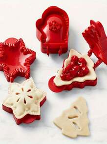 Bộ dụng cụ làm bánh Giáng sinh: Khuôn cắt bánh quy hình cây 3D, ngôi sao và găng tay - Khuôn tráng miệng ngày lễ tự làm cho bánh quy, bánh nướng & bánh ngọt - Nhiều màu - Xem 8