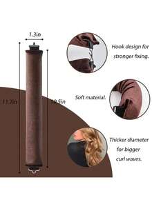 Bộ 4 que uốn tóc không dùng nhiệt, băng đô, máy uốn tóc mềm mại kèm khăn quàng cổ, lô cuốn tóc không dùng nhiệt, uốn xoăn bồng bềnh khi ngủ, dụng cụ tạo kiểu tóc Flexi Rods - Nhiều màu - Xem 3