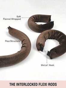 Bộ 4 que uốn tóc không dùng nhiệt, băng đô, máy uốn tóc mềm mại kèm khăn quàng cổ, lô cuốn tóc không dùng nhiệt, uốn xoăn bồng bềnh khi ngủ, dụng cụ tạo kiểu tóc Flexi Rods - Nhiều màu - Xem 5