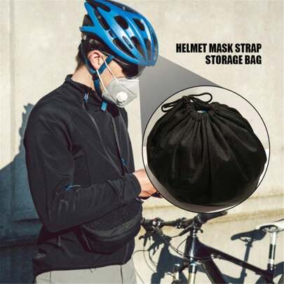 Helmet Storage Bag Welding Mask Hood Storage Carrying Bag For Riding Bicycle Sports Universal Tool Cloth Motorcycle Drawstring Bag 47*43cm