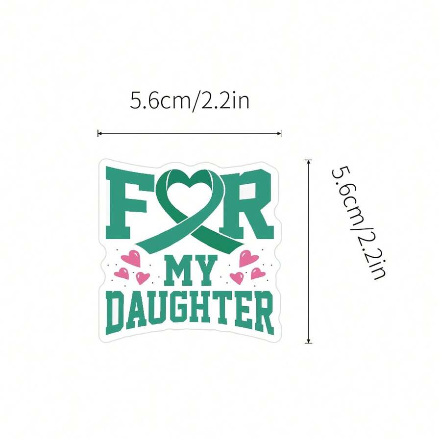 60PCS Liver Cancer Awareness Stickers Scrapbook, Journaling, Laptop