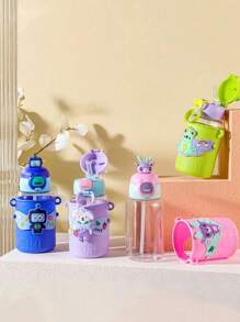 Vaso Biberon Chupete y Liston Colgante Infantil - Azul - Ver 1