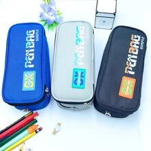 1 个双层大容量铅笔盒，多功能文具袋，适合初中和高中学生，返校礼物 - 彩色 - 查看 1