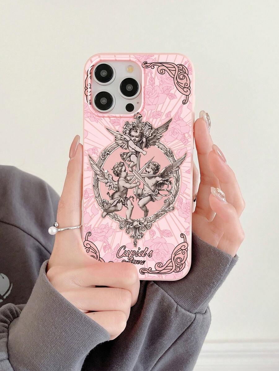 Ốp lưng điện thoại mềm trong suốt bóng họa tiết thiên thần Jesus 1 chiếc, tương thích với iPhone 11, 12, 13, 14, 15, 16 và dòng Galaxy - Nhiều màu - Xem 1