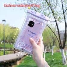 Durcord 1Pc Holographic Chống Rơi Không Thấm Nước Màn Hình Cảm Ứng Trong Suốt Túi Điện Thoại Thể Thao Dưới Nước Dễ Thương Hoạt Hình Vỏ Điện Thoại Màn Hình Cảm Ứng - Nhiều màu - Xem 4