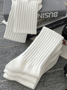 5双装男士短袜，白色，防臭，吸湿排汗，透气运动袜，秋季款 - 白色 - 查看 2