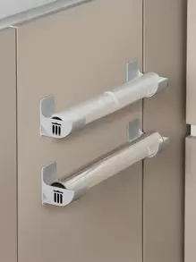 2/4 pezzi set portabuste adesivo e porta pellicola, organizer da parete per cucina per pellicola trasparente e sacchetti dell immondizia, soluzione multifunzionale senza foratura per armadi e frigorifero, salvaspazio per buste di plastica, pellicola e rotoli di carta, organizer versatile per cucina e bagno, porta pellicola e sacchi dell'immondizia senza foratura, adatto per compleanni, inaugurazione casa, Natale