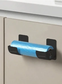 2/4 pezzi set portabuste adesivo e porta pellicola, organizer da parete per cucina per pellicola trasparente e sacchetti dell immondizia, soluzione multifunzionale senza foratura per armadi e frigorifero, salvaspazio per buste di plastica, pellicola e rotoli di carta, organizer versatile per cucina e bagno, porta pellicola e sacchi dell'immondizia senza foratura, adatto per compleanni, inaugurazione casa, Natale